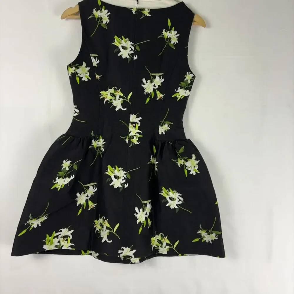 Shushu/Tong Shirt neck Patchwork Floral Mini Dress - Picture 6 of 7